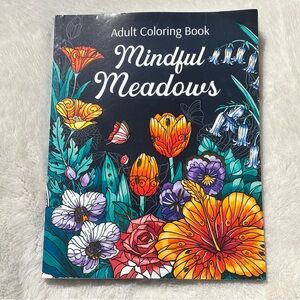 New Mindful Meadows Adult Coloring Book-Thick Card Stock/ Perforated Pages